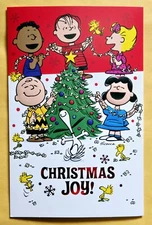 "A Charlie Brown & Friends, Snoopy" Christmas Greeting Card (+Envelope 5x7"). 