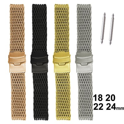 Sport Watch Bracelet Mesh Wristband 18 20 22 24mm Stainless Steel Bracelet Strap