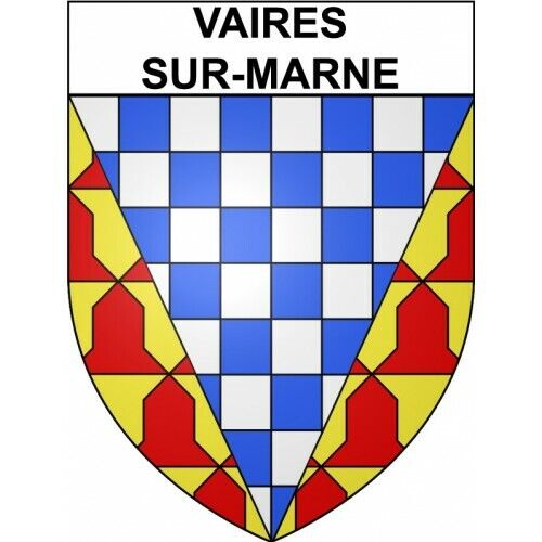 Vaires-sur-Marne 77 ville Stickers blason autocollant adhésif - Picture 1 of 1
