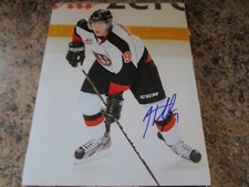 HUNTER SHINKARUK SIGNED 8X10 MATTE PHOTO TEAM CANADA MEDICINE HAT TIGERS (G)