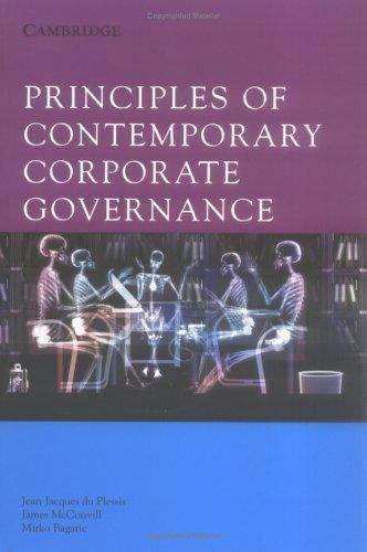 Principles Contemporary Corporate Governance Jean du Plessis Jame… 9780521617833