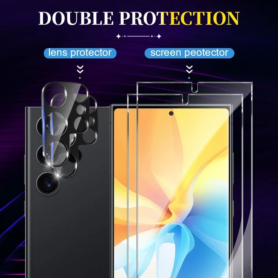 Protetor de tela de vidro temperado para câmera Samsung Galaxy S25 Ultra Plus S24+ - Imagem 2 de 4