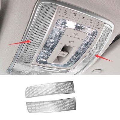 Inner Reading Lamp Horn Silver Titanium For Benz GLE GLS 2020-22 Cover Frame 2X