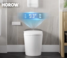 HOROW Smart Toilet W/ Bidet Seat LED Temp Display Dryer 1.27GPF Elongated Toilet