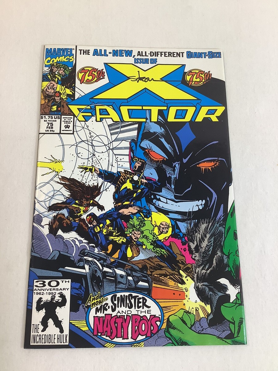 X-FACTOR #75 (1992) Signed by Larry Stroman MARVEL COMICS Mister