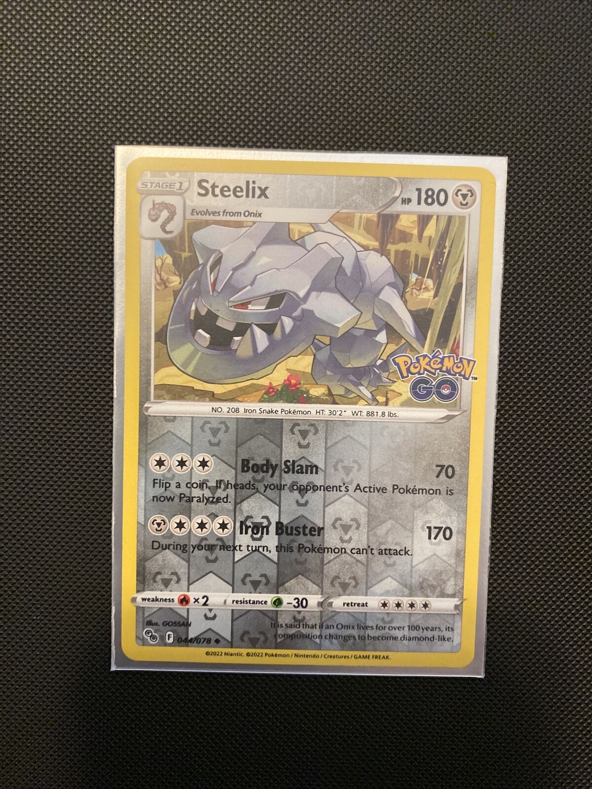  Steelix 044/078 - Pokemon Go - Evolution Card Lot