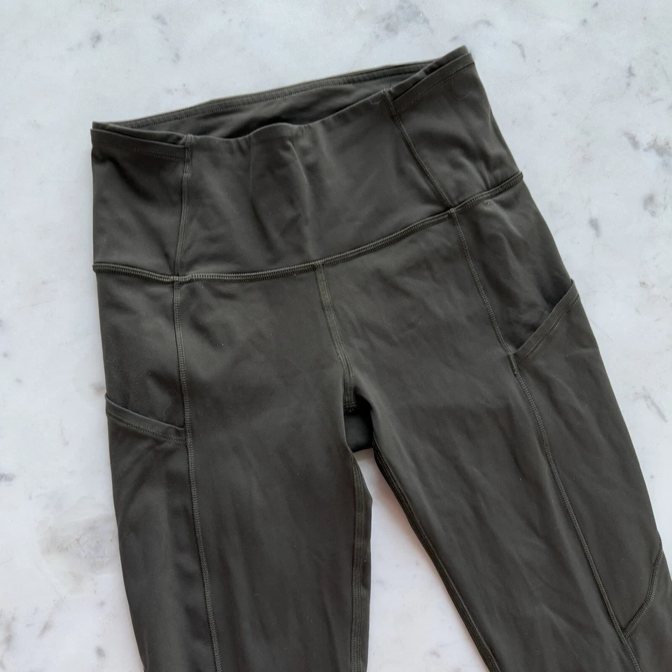 Lululemon Mujer Fast Free Apretado 28" No Reflectante Oliva Oscuro Talla 4 $128 Nulux Foto 4 de 4
