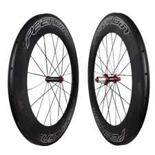 Racing Triathlon Road Bike Wheelset Carbon Fiber Tubular Wheels 700c 25x88mm