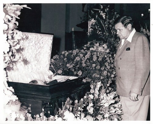 Real Photo of Babe Ruth at a Funeral Wake 8 1/2
