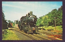 LMH Postcard  MORRISTOWN ERIE  2-8-0 Consolidation M&E 10 Whippany Station 1950s