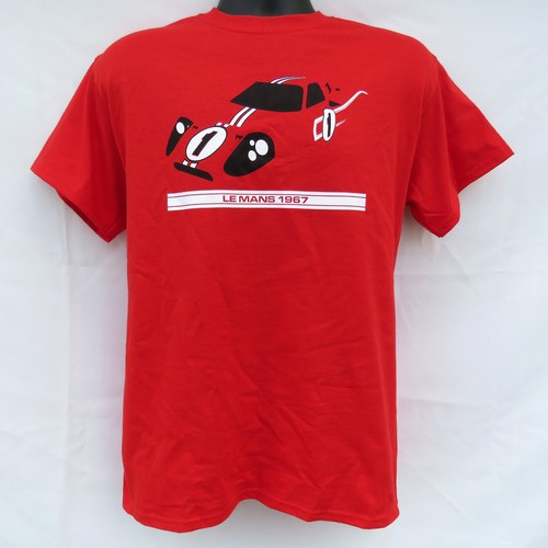 T-shirt vincitrice gara 1967 Ford GT40 Shelby Dan Gurney A.J. Foyt - Foto 7 di 9