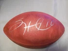 Santonio Holmes, Pittsburgh Steelers, Signed NFL Goodell Football, signing photo