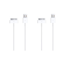 Apple Dock Connector to USB Cable MA591G/B 2 Pack iPhone 4 4s 3Gs 3G Open Box