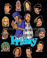 FRIDAY Movie 4 Inch Vinyl Sticker Cartoon Ice Cube Hip Hop Rap Deebo Mike Epps