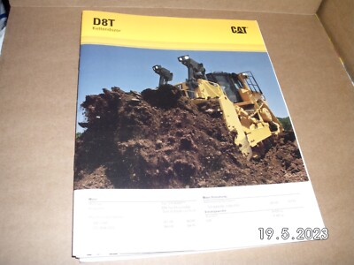CATERPILLAR D8T KETTENDOZER 24 Seiten DinA4 Broschüre 2017 RAR