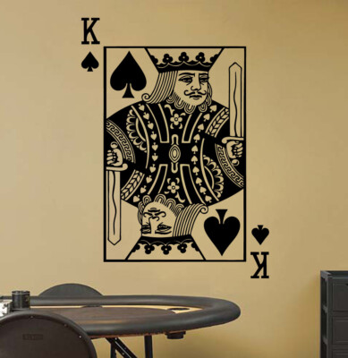 King of Spades Playing Card Poker Blackjack Vinyl Wall Sticker Decal