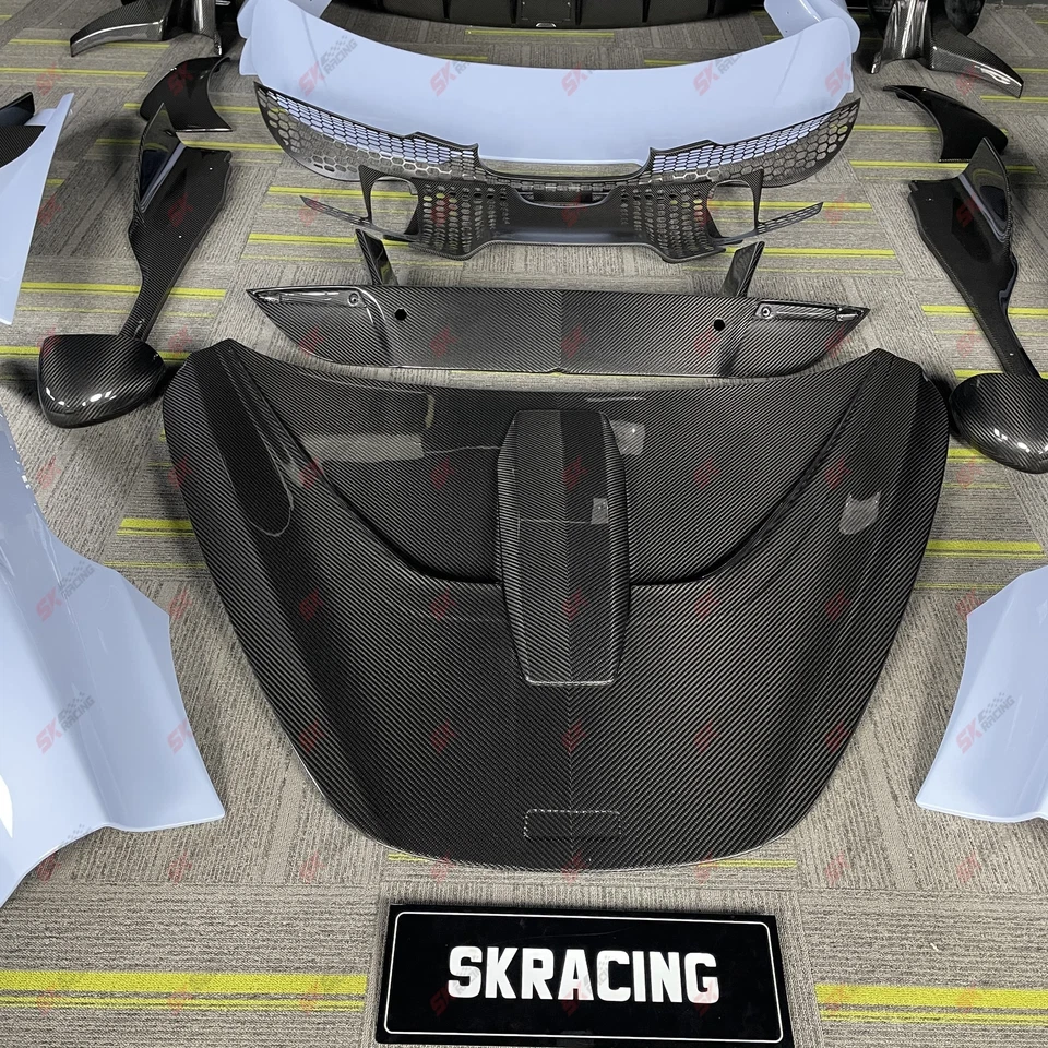 Se adapta a McLaren 720S Spider 19+ Actualización a 765LT Kits de carrocería de cubierta de fibra de carbono seca Foto 4 de 4