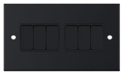 Selectric 5M Slim Matt Schwarz Dekorative Schalter & Steckdosen Sortiment