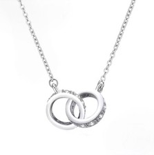 Necklace Chain Pendant Women Hoop Eternity Circle Jewellery