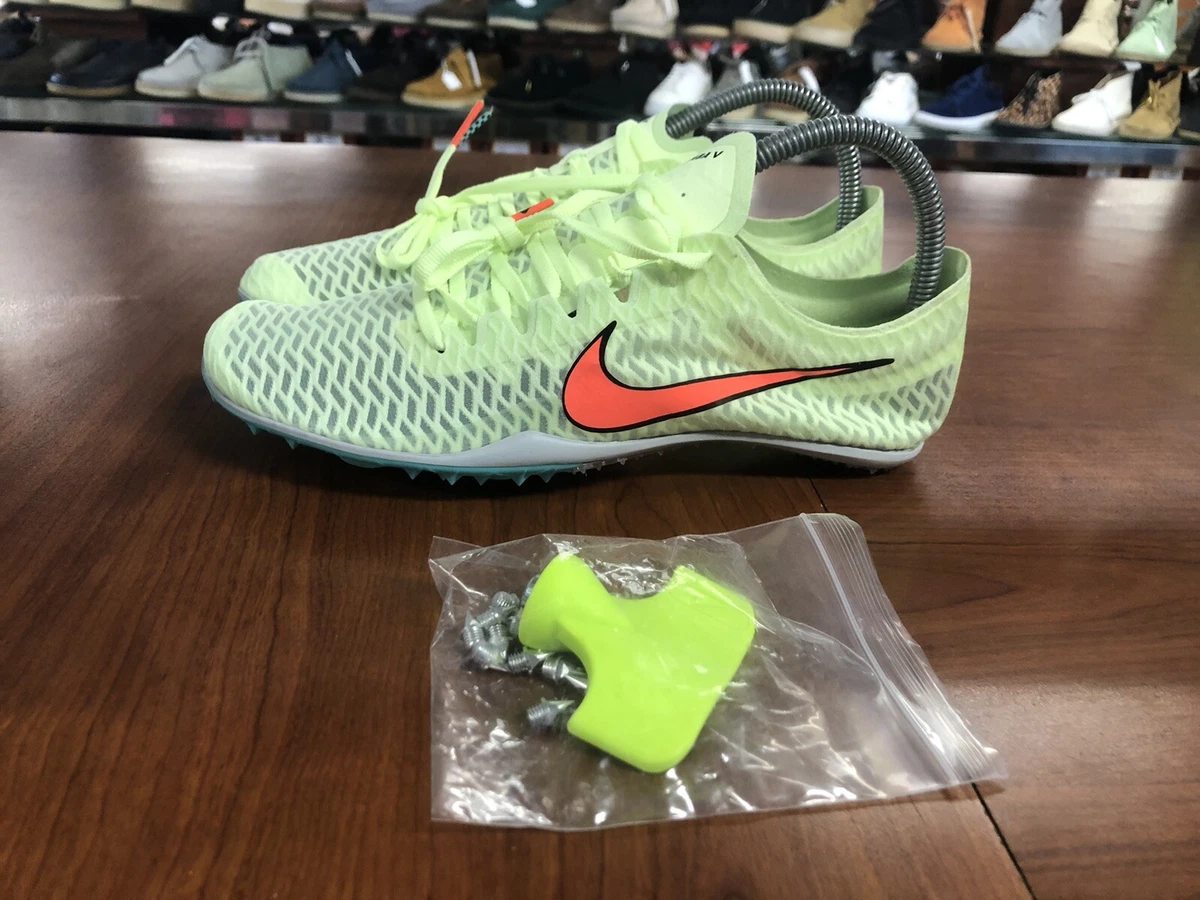 Nike Zoom Mamba V5 Barely Volt Hyper Orange Running Spike AJ1697
