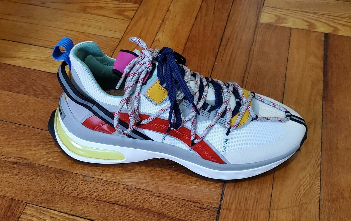 Dsquared2 Men's Bubble Sneakers White/Grey/Red. US sz 10.5