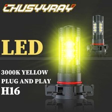 Amber Orange 3000k Led 5202 H16 2504 Fog Light Drl Bulbs For Chevy Gmc Cadillac