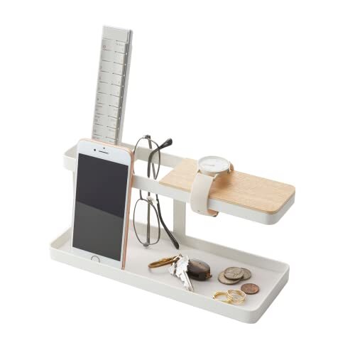 YAMAZAKI home Tower Desk Bar White (F3H)