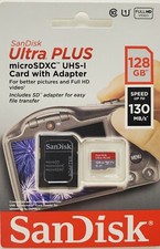 Sandisk Ultra Plus 128gb MicroSD card with Adapter