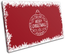 Christmas Decoration Wall Canvas ART Print XMAS Picture Gift 04 Red Christmas S