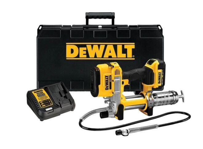 DEWALT DCGG571M1 20V MAX Li-Ion Grease Gun Kit W/Battery, Charger & Case New