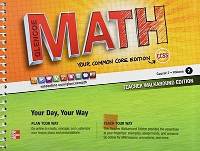 Glencoe Math, CCSS Common Core, Course 2, Volume 2, Tea -  NEW