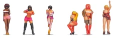N scale NOCH FIGURES # 35450 SIX Ladies of the Night ( SHIPS from CHICAGO )