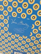 Vera Bradley Stationary Box Set - 25 Sheets & 20 Envelopes -Blue & Yellow NEW