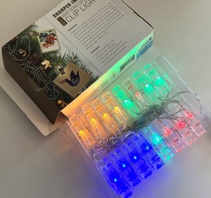 16 Sharper Image Led Battery Operated Christmas Clip Multicolor Lights