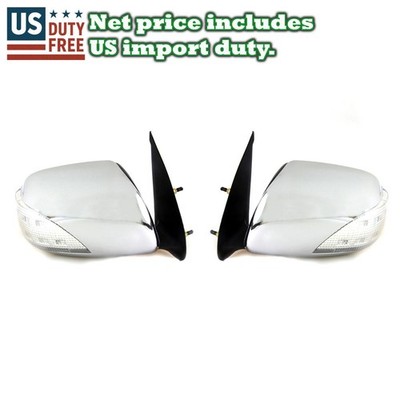FIT TOYOTA HILUX 7th GEN VIGO MK6 SR5 DOOR WING MIRROR CHROME LED PAIR 2005-2012