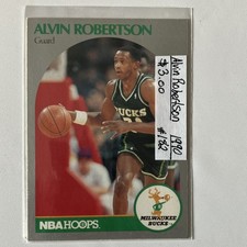 1990-91 NBA Hoops Alvin Robertson #182 Milwaukee Bucks Base Set
