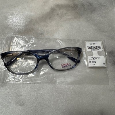 Chelsea Morgan Designer Eyeglasses Frames Blue Mosaic Authentic Womens Fashion