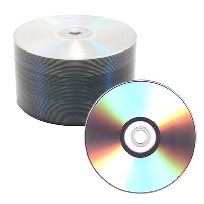 100 Silver Shiny Top Non-Printable 16X Blank DVD-R DVDR Record Disc 4.7GB/120Min