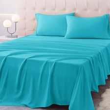 Homilay Full Size Bed Sheet Set - 4 Piece Soft Microfiber Sheets with Deep Po...