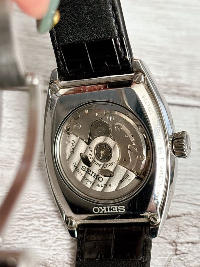 Seiko Presage SARX051 Automatic Watch 6R15 Date White Dial Leather