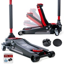 3 Ton Durable Steel Trolley Jack Hydraulic for Car Caravan Lift Garage 75-460 mm