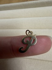 9ct Yellow Gold Initial ‘P’ Necklace Pendant Hallmarked