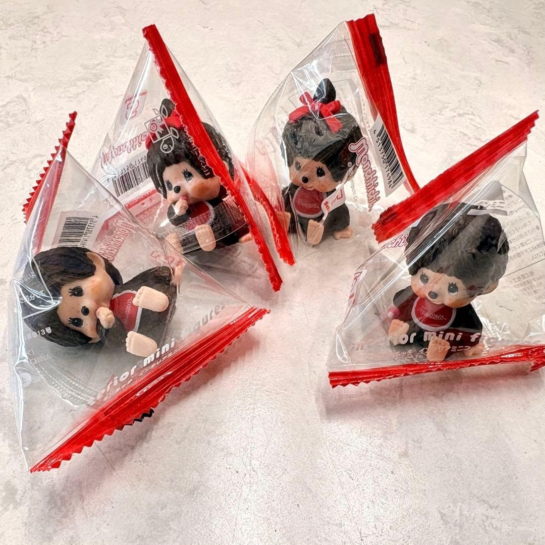 Monchhichi Mini Interior Figurines Complete Set of 4 Sekiguchi