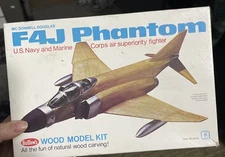 Guillows F4J Phantom Wood Model Kit 152 Opened Incomplete US Seller