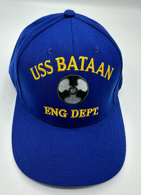 The Corps USS Bataan LHD 5 Eng. Dept. Bright Blue Baseball Cap Hat One Size