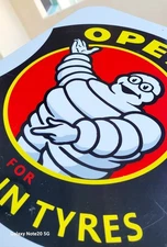 Vintage Style Reproduction Michelin Tyres Sign 16.5" Duralumin Quality