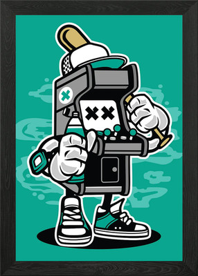 Arcade Beat Down gerahmtes Wandbild Poster Leinwanddruck Bild