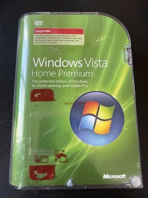 Microsoft Windows Vista Home Premium Upgrade 32/64 Bit DVD Product Key Retail