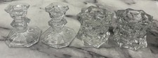 Juego de 4 candelabros de cristal estrella brillante Mikasa luz votiva/té