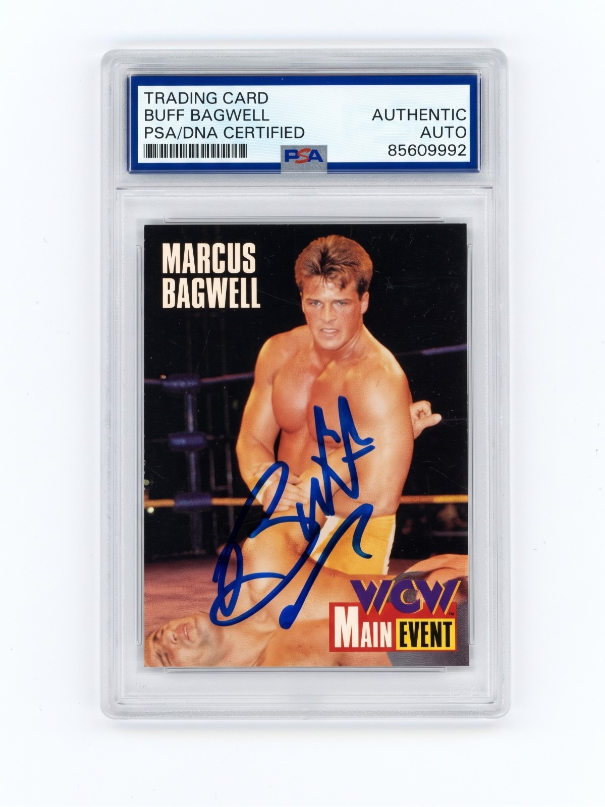 BUFF BAGWELL 1995 CARDZ WCW MAIN EVENT SIGNED AUTOGRAPHED CARD PSA/DNA CERTIFIED